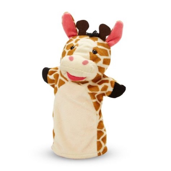 Melissa & Doug Zoo Friends Hand Puppets 4pk - Elephant, Giraffe,Tiger,and Monkey - Picture 3 of 4